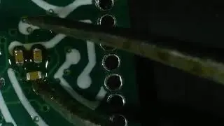 soldering with heat gun tiny capacitors