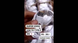 Super vooc usb to type c og 💯 rs 30