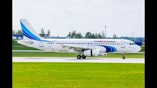 Airbus A320-232 VP-BCN Ямал приземлился в Минском аэропорту MSQ/UMMS
