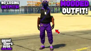 GTA 5 ONLINE Easy Purple Joggers Modded Outfit With Invisible Arms! (No Transfer)