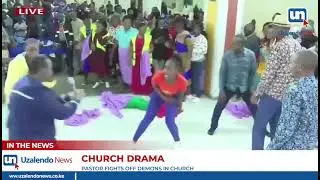 Pastor fights off demons in church