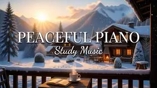 Cozy Christmas Cabin Ambience❄️🔥Warm Fireplace Relaxing Piano Music Snow, Sleep, Study & Relaxation