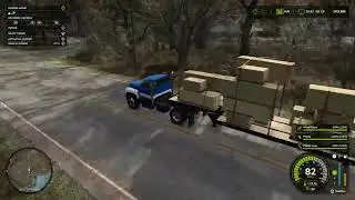 4 mins of a loud gmc top kick hauling lumber 
