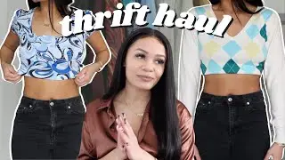 HUGE Thrift Try-On Haul | Y2K, 70/80s, Spring 2021 Trends