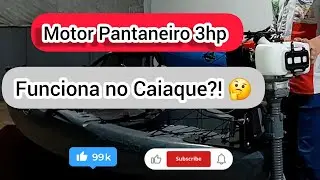 ADAPTA&Ccedil;&Atilde;O SIMPLES - Motor 3HP 52cc no Caiaque -