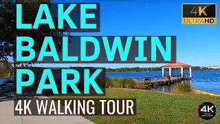 Lake Baldwin Park Winter Park, FL | Full 4K Virtual Walking Tour 2.6 Miles