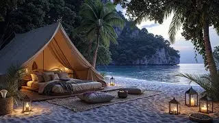 Find Peace ASMR Gentle Ocean Waves Sound for Relaxation Sleep on a Tropical Beach