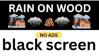 1hour rain on wooden cabin |relaxing sleep study sounds |BLACK SCREEN deep sleep no ads