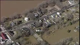 Exclusive Chopper 9 footage of New Richmond flooding