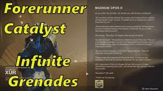 Destiny 2 : Infinite Grenades with the Forerunner Catalyst is insane