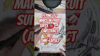Flying to Mars in Fruit Suits 🍓🚀 (Abstract Art Time-lapse)
