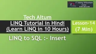 LINQ Tutorial in Hindi | Linq to SQL | Insert | Lesson - 14
