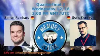 Memory League Season 10: Quarterfinal 3 - Simon Reinhard (GER) vs Boris Konrad (GER)