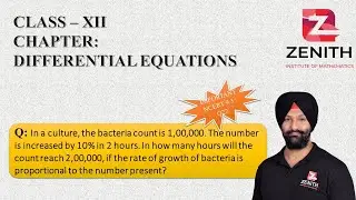 In a culture, the bacteria count is 1,00,000. The number is increased by 10% in.......Ex-9.3 Q22