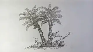 How to draw Date Palm || Easy || Step By Step || Sketch Book