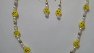 Cute Jewellery Making with Wire & Rubber Emoji 😄 | Easy DIY Necklace & Earrings Tutorial 