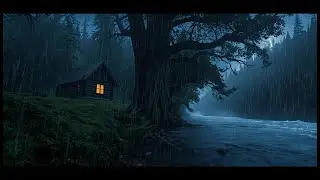 Quiet Your Mind: Rainy Riverside Cabin & Deep Thunder for a Total Reset