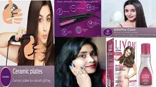 Livon serum review and Demo||how to Straight and Curly hair at home||most affordable Straightner