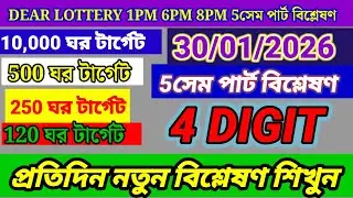 30/01/2026 Dear Lottery | Morning 6PM & 8PM Target Number | 5 Same Part Analysis Today