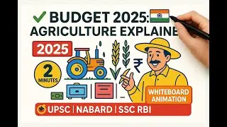 Budget 2025 All Agriculture Schemes Explained in 2 Minutes in animation | UPSC, , NABARD, RBI