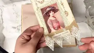 Peachy Pink Vintage Junk Journal flip through