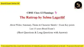 The Rattrap Class 12 English 🔔🔥 Summary, Theme, Characters & Important Questions