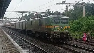 WAG9 Loco Sweet Horn & LHB Track Sounds | Indian Railways in Rain 🌧️