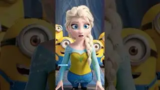 MINIONS ATTACK Disney Princesses?! 😱 Elsa, Ariel, Rapunzel & Snow White in CHAOS! #shorts