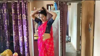 🥻Saree Vlog🍁इतनी भयंकर गर्मी में क्या कर रही हूं 🙄 Indian Saree Routine