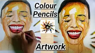How To Draw Honey Drops Drawing With Colour Pencil | Pencil Colour Drawing | Colour Pencil Painting