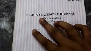How to prepare MSWC 47 First year Block Placement field work Journal English MSW/MSWC NGO Internship
