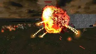 30 Masterminds and Cyberdemons vs 300 Mancubi - BRUTAL DOOM Monster Infighting