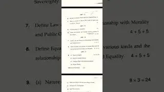 POLITICAL SCIENCE 3RD SEM PYQ 2023, BALLB, MDU, ROHTAK #mdu #ballb #polticalscience