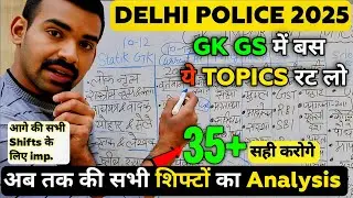 GK GS Most Important Topics ✅ | Delhi Police Constable | #delhipoliceexam2025 
