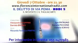 Il DELITTO DI VIA POMA - NODI 5 su LA NOTTE DEL MISTERO di FLORENCE INTERNATIONAL RADIO