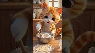 how cat making breakfast #cat #ジブリ #home #cute #career #baby #kitten #eating #cooking #lovelycat