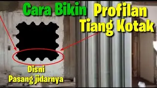 Cara mudah membuat profil Tiang kotak alur/motip belimbing
