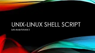MKDIR  RMDIR | Shell Script Language tutorial  2- part 1