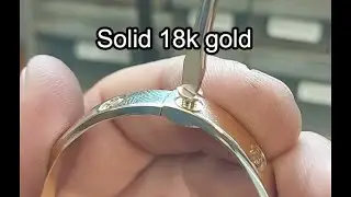 Making Solid 18k Gold Screws for a two part Bangle