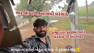 શિયાળામાં વરસાદે ભૂકા કાઢ્યા! ⛈️ કચ્છમાં ભારે પવન સાથે માવઠું | Today Weather Update rv ahir vlogs 