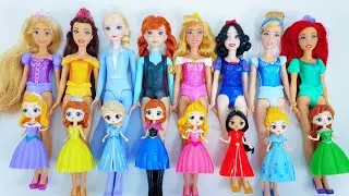 Cute Miniatures Disney Princess Frozen ELSA & Annall! elsa satisfying unboxing ~ MATTEL TOYS