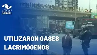 UNDMO de la Polic&iacute;a interviene varias zonas de Bogot&aacute; durante paro camionero