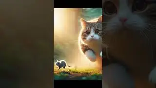 Cat eating Rat Ai Short Cat with Funny Cat & Rat
