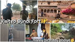 Birthday celebration in Bundi Fort 🥳 || Bike ride😉 || Sukriti vlogs