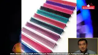 3256806592005635 New Portable 3 Row Wide Tooth Detangling Comb Curl Defining Brush Curl