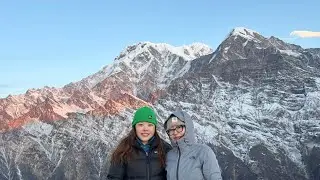 Two friends exploring the trail and making unforgettable memories #marditrek #ghandruk #tibetanvlog