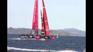 Emirates Team NZ AC72 Foiling
