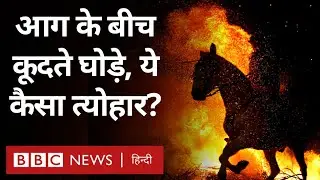 Horses Jump on Fire Festival : आग के बीच से कूदते घोड़े, ये कैसा त्योहार है?  (BBC Hindi)