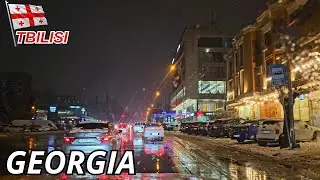 Tbilisi.Georgia. Snowstorm 2026 - Rare Winter Weather Blankets Georgia's Capital.Walking through