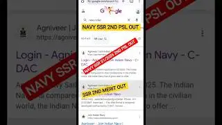 Navy SSR 01/2026 2nd Merit List Out ⚓ | SSR PSL-2 OUT | Sonu K Defence